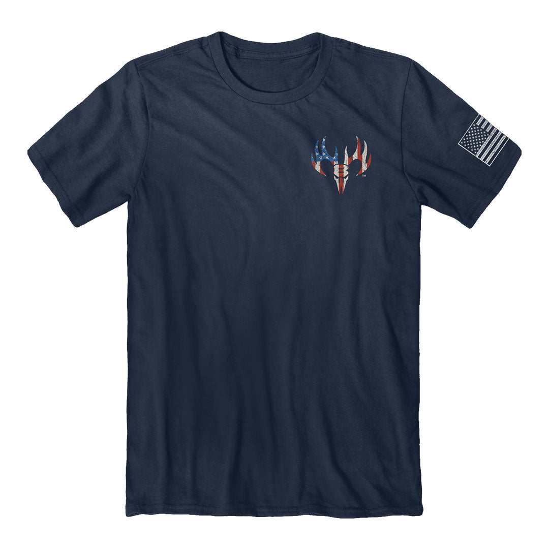 Front of the buck wear enough tee. Patriotic shirt.