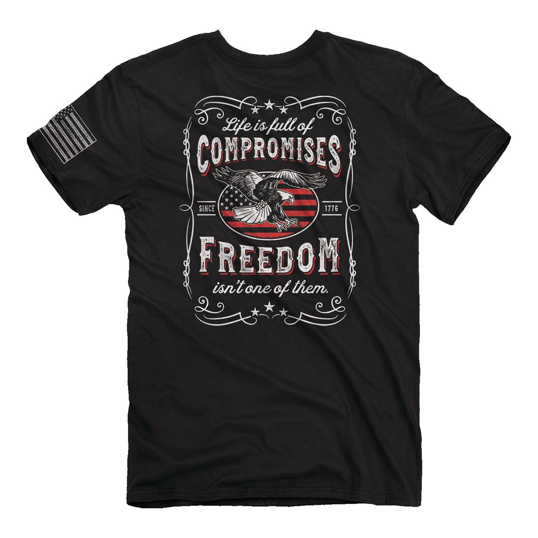 Back of the buck wear freedom label tee.