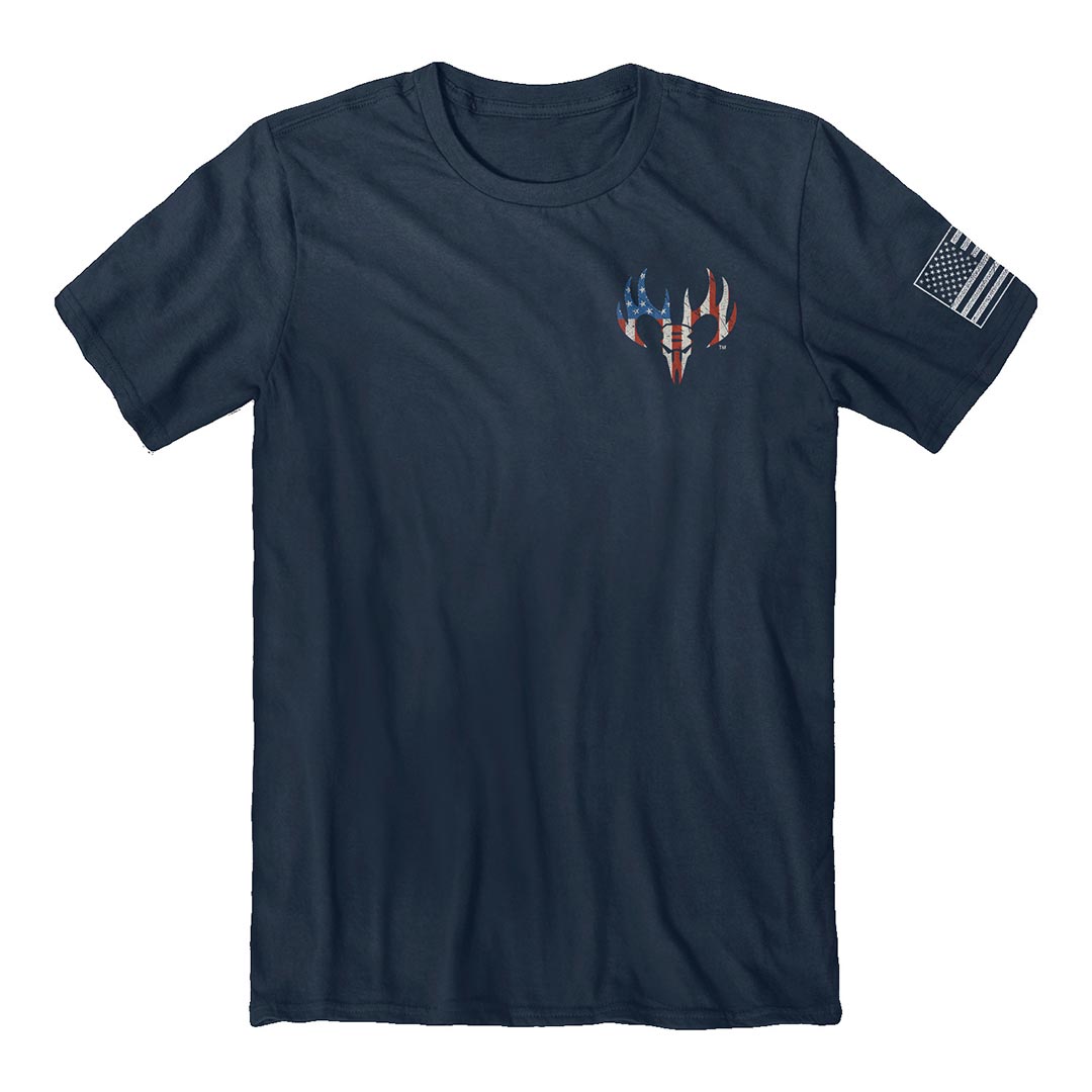 Front of the patriot eagle tee.