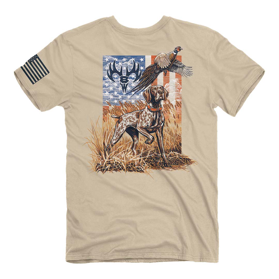 Back of the buck wear usa pointer tee.