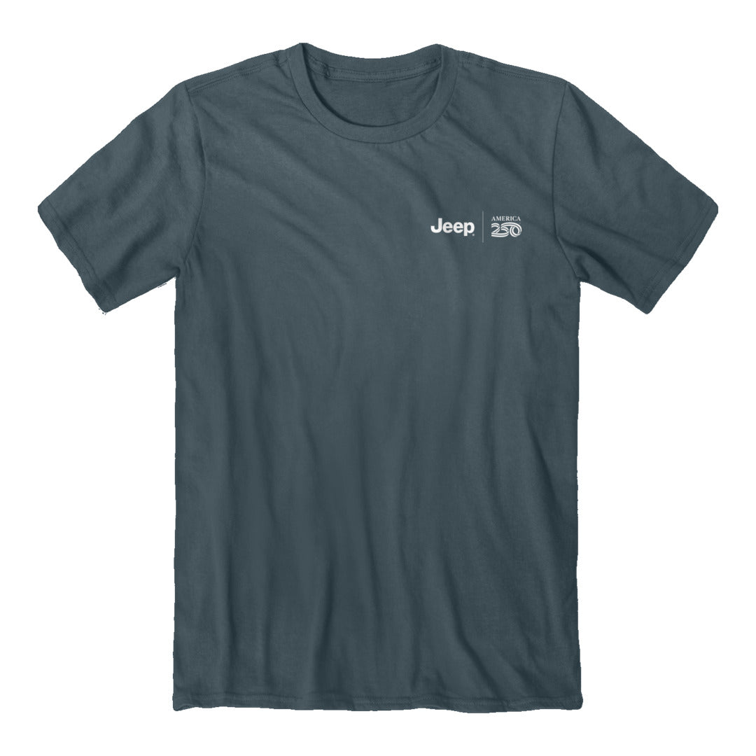 Front of the Jeep x America 250 - Freedom T-Shirt