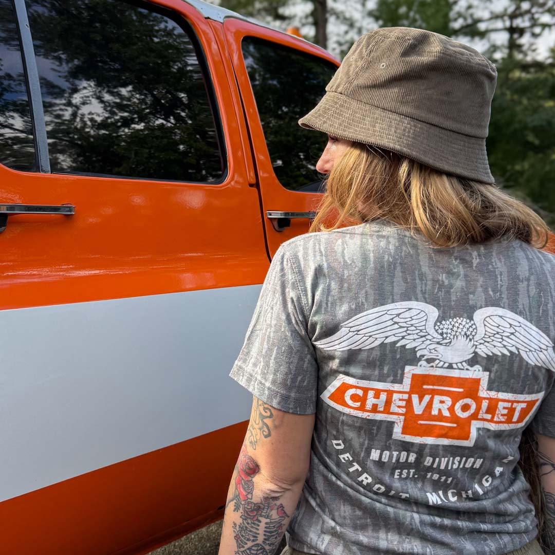 Chevy Camo Logo Eagle T-Shirt Lifestyle Photo
