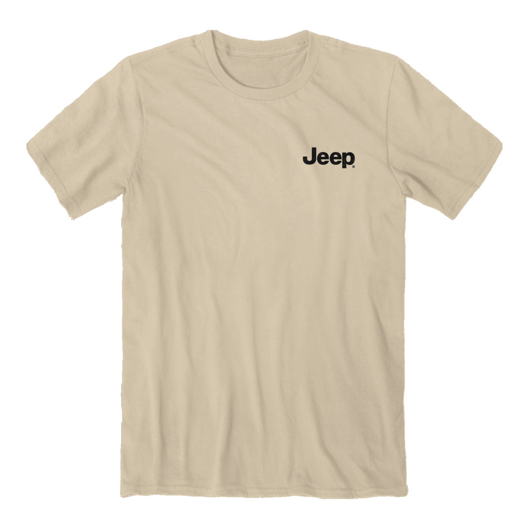 Front of Jeep American Flag T-Shirt