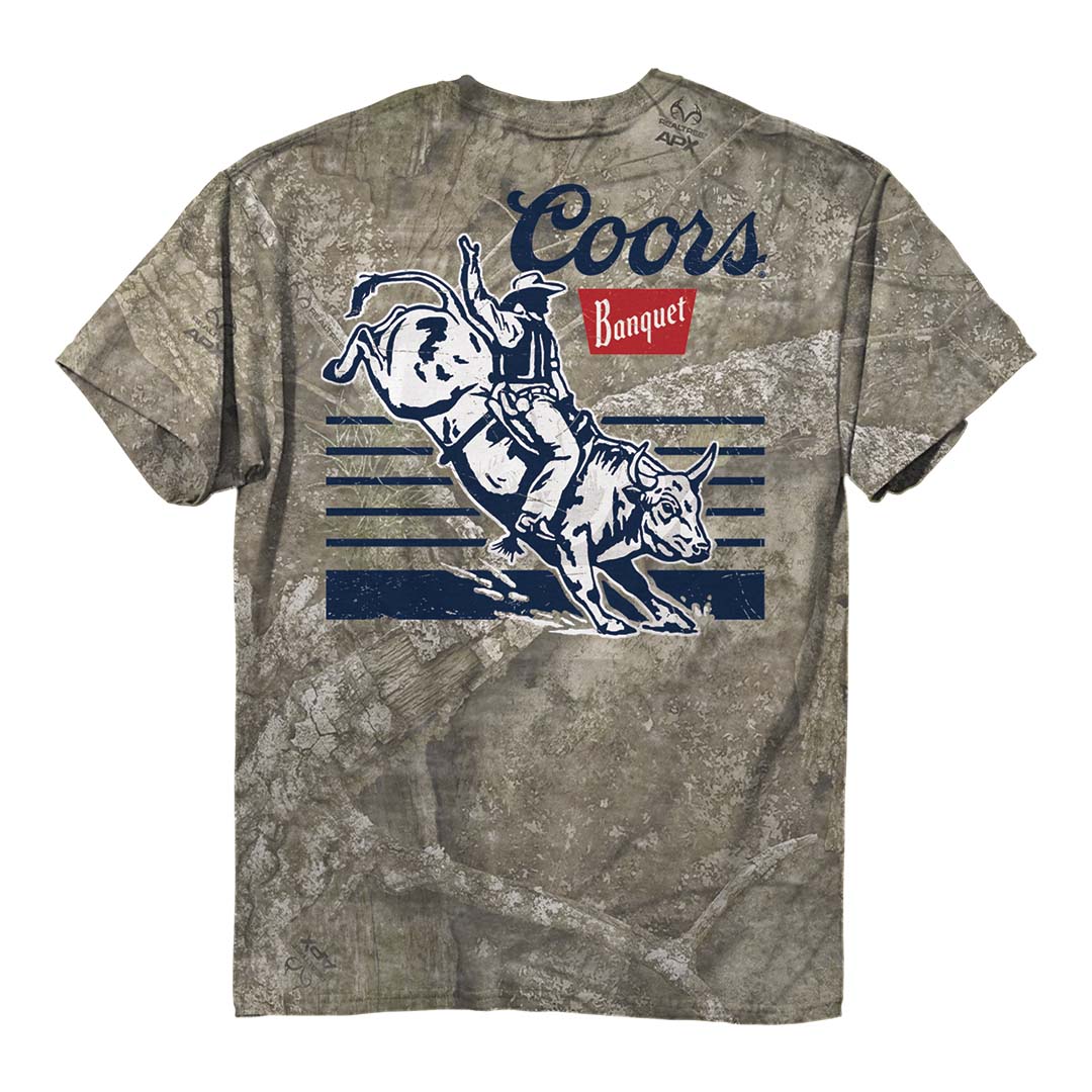 Back of the Coors - Camo Bull Rider T-Shirt