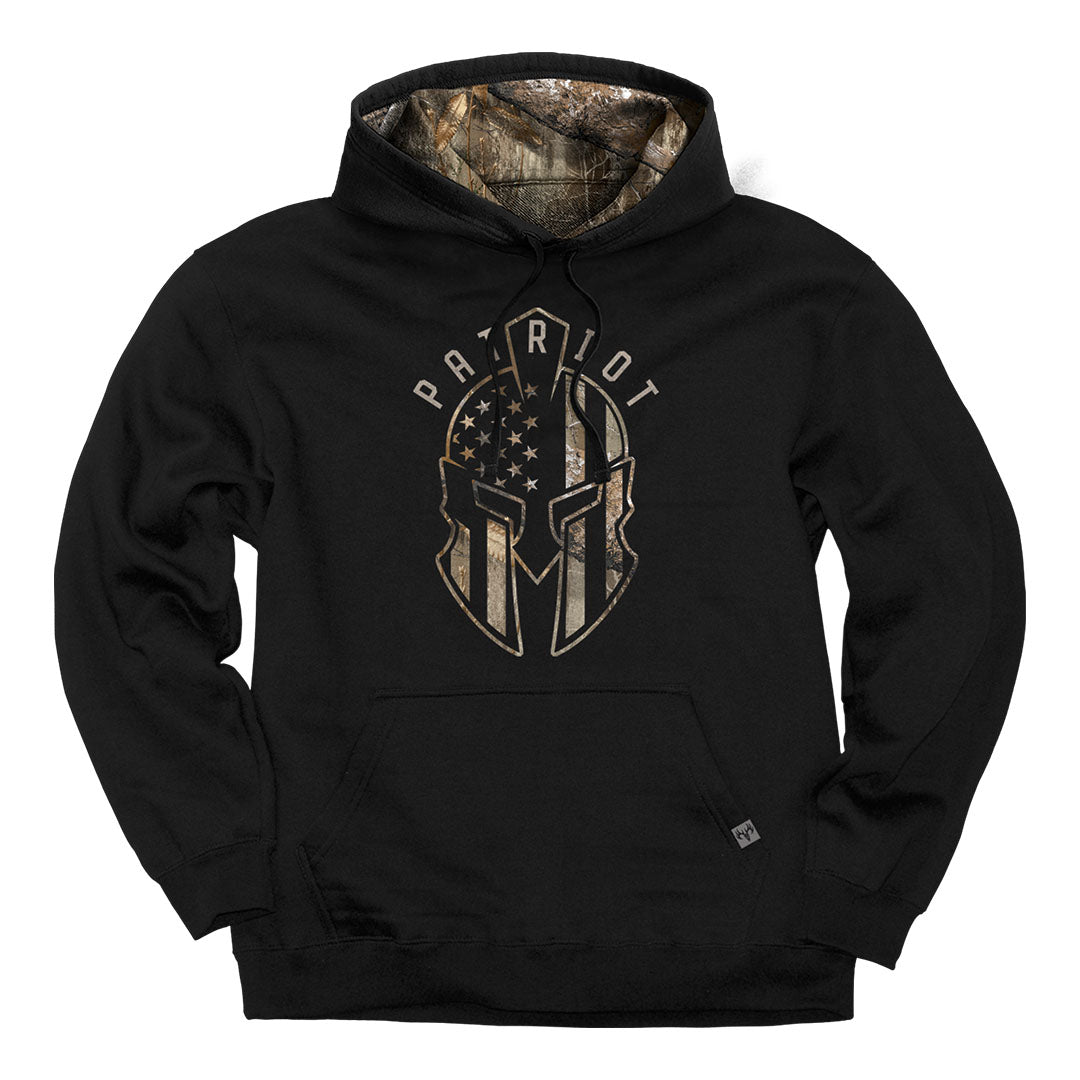 Front of the Buck Wear Patriot Camo Hoodie