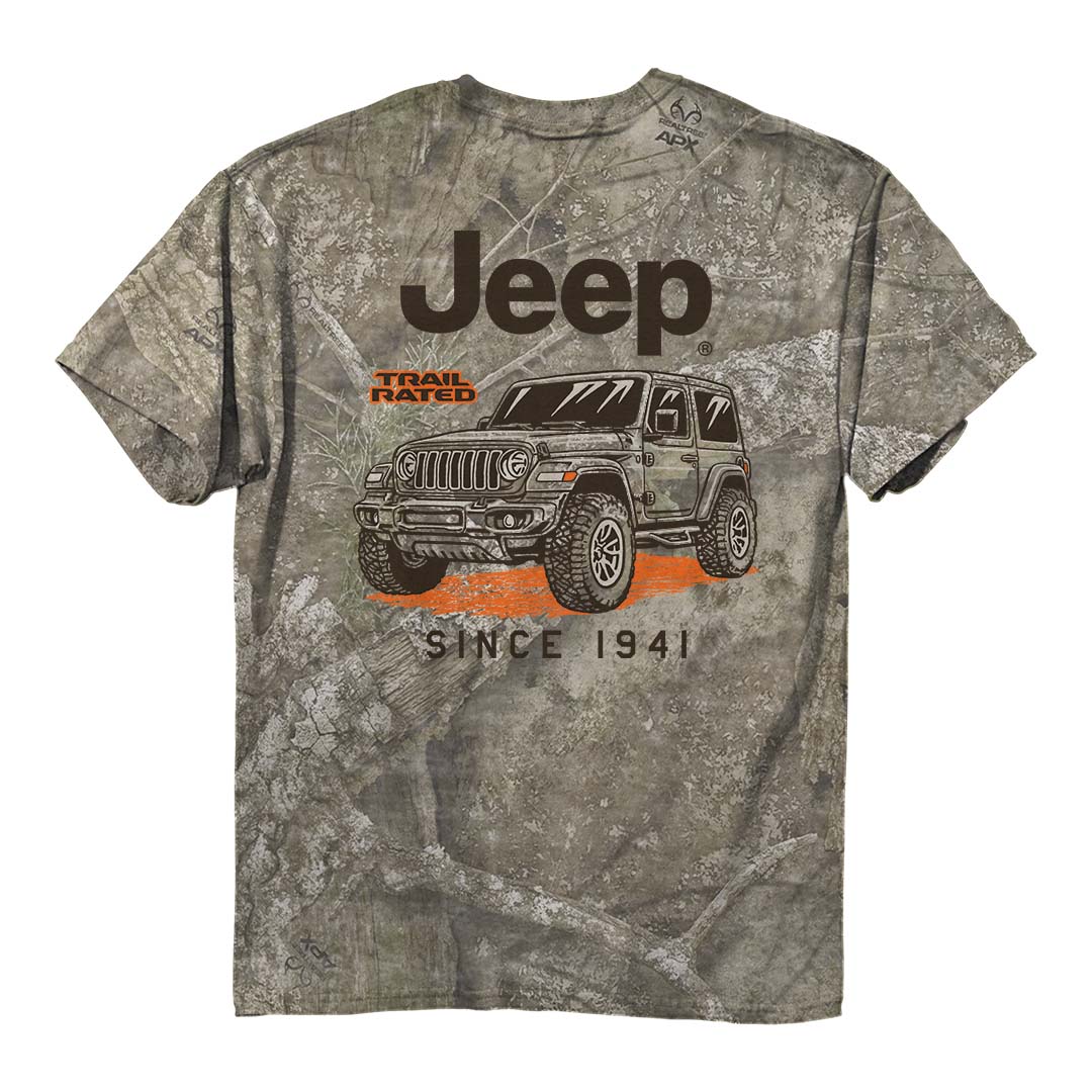 Back of the Jeep - Camo Trail Rated T-Shirt