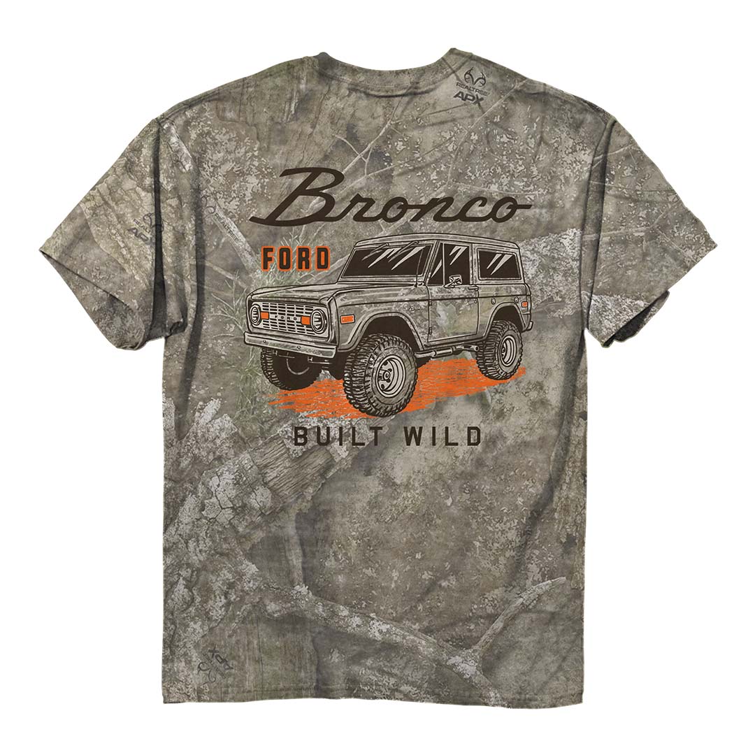 Back of the Ford Bronco - Camo Built Wild T-Shirt