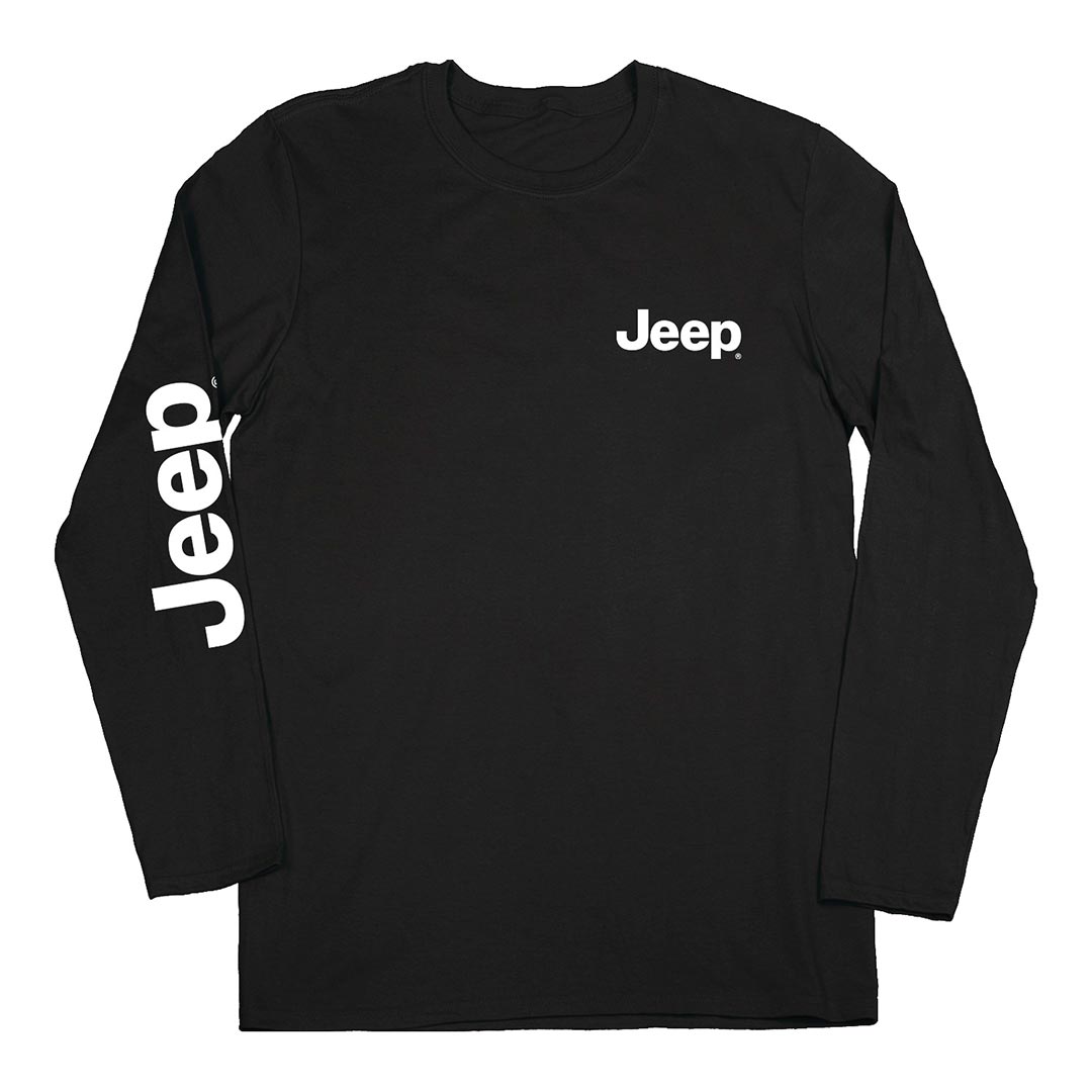 Front of the Jeep - Big USA Long Sleeve Shirt