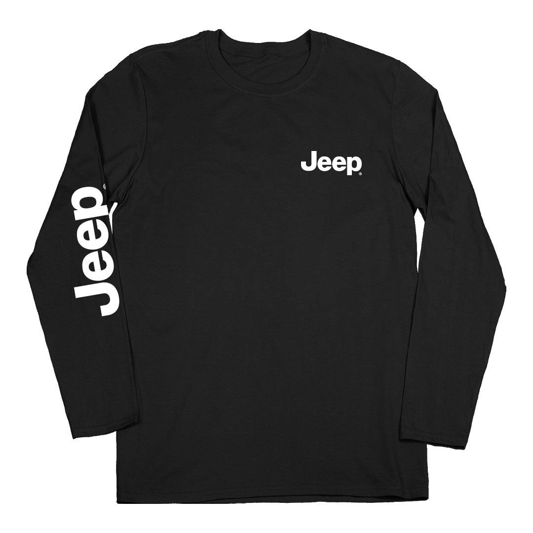 Front of the Jeep - Big USA Long Sleeve Shirt