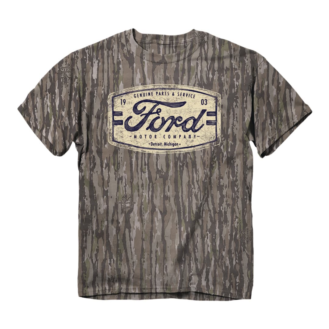 Front of the Ford - Camo Vintage Logo T-Shirt