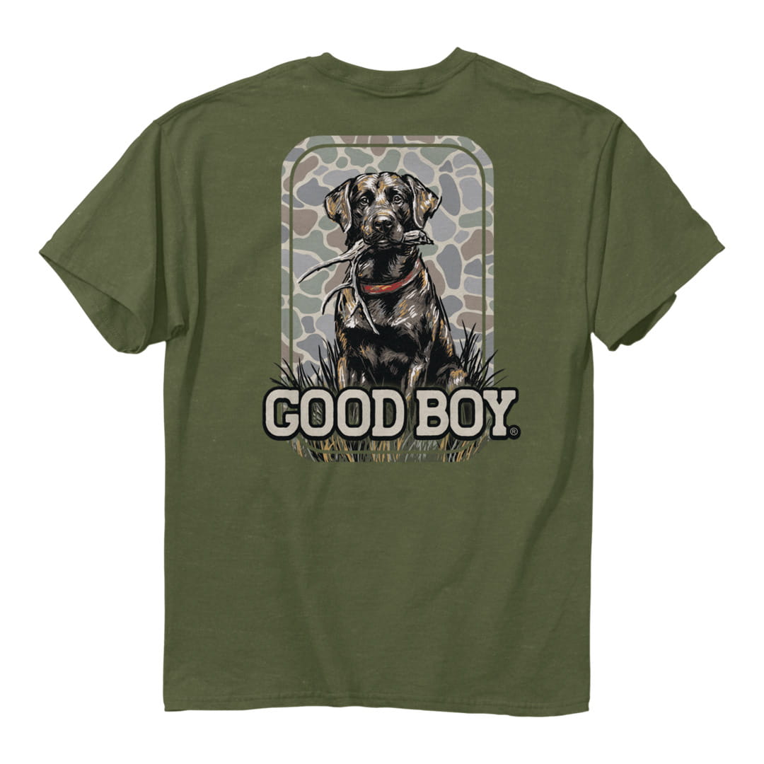 Back of the Good Boy - Camo Shed T-Shirt