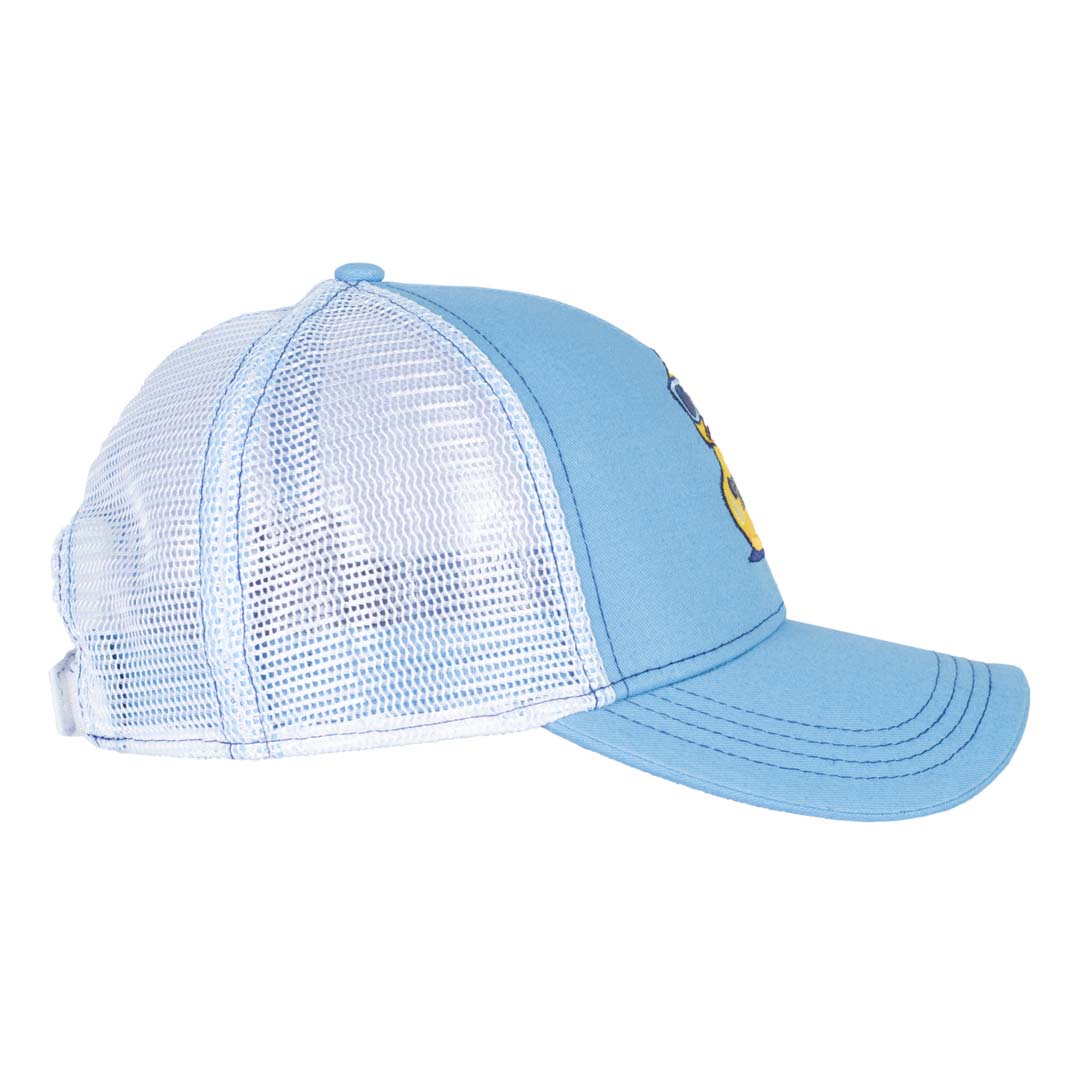 Baby blue jeep grille and duck hat side