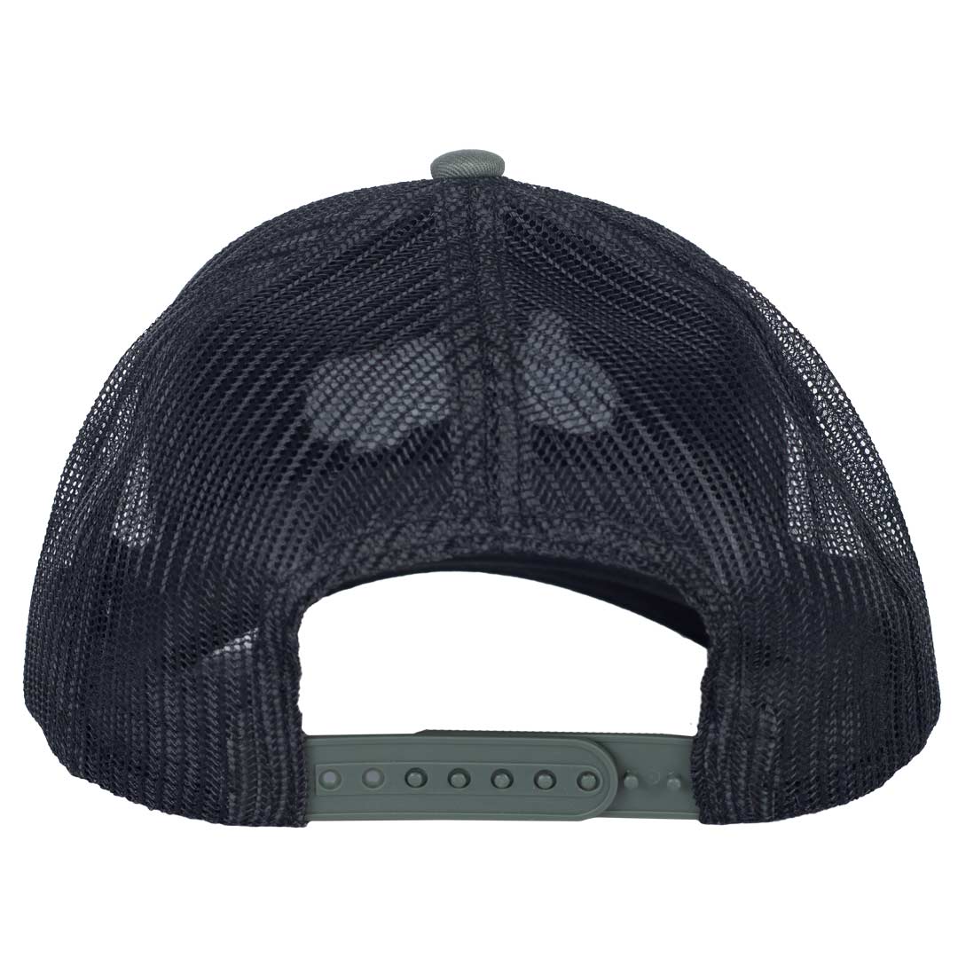 green jeep rope hat with black mesh. screen printed usa flag and white jeep embroidery back.