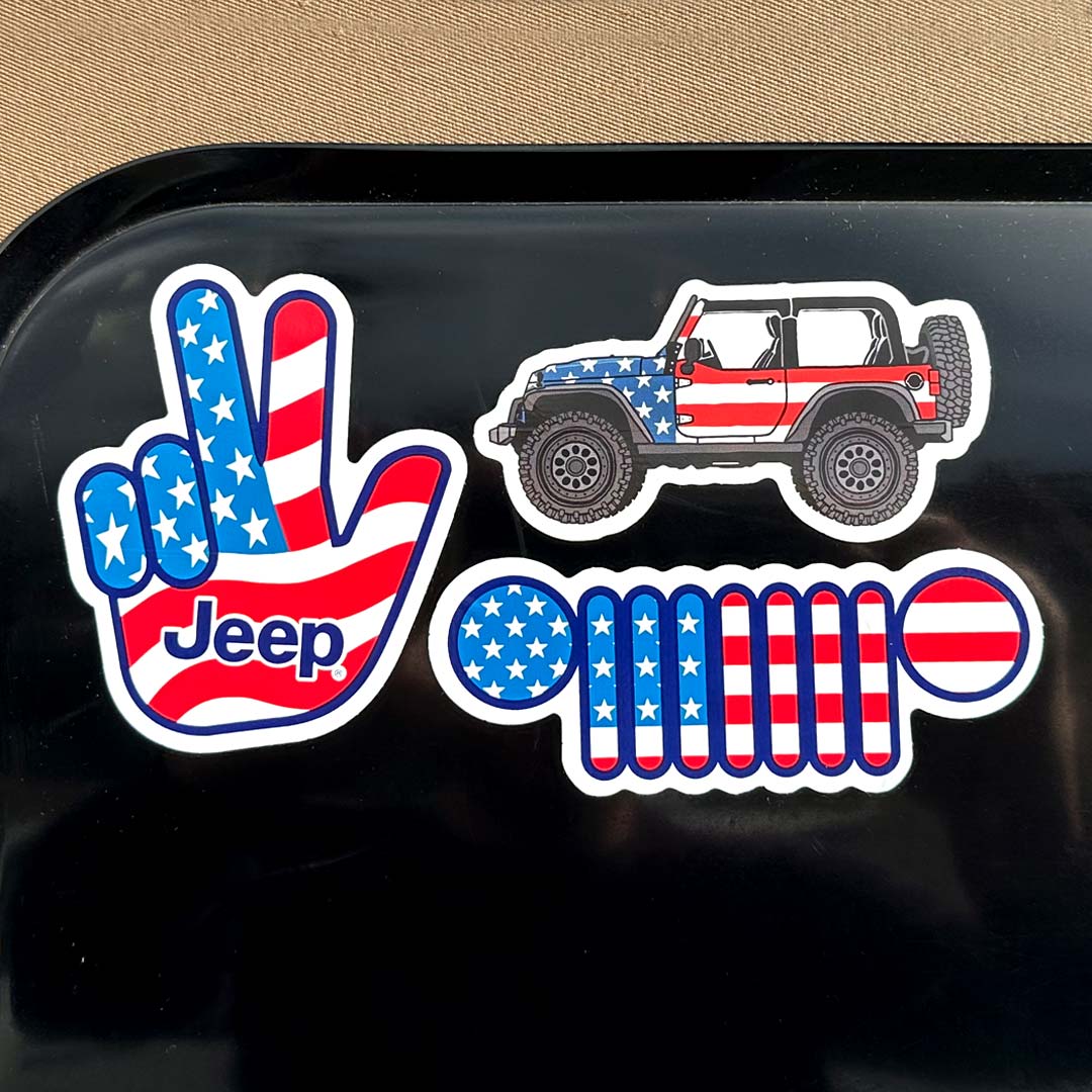 USA Jeep sticker bundle