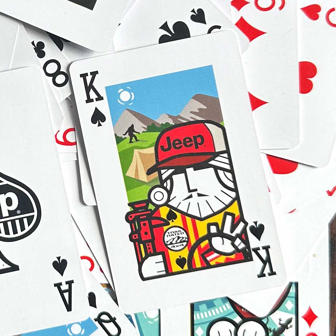 jedco jeep playing cards king sasquatch