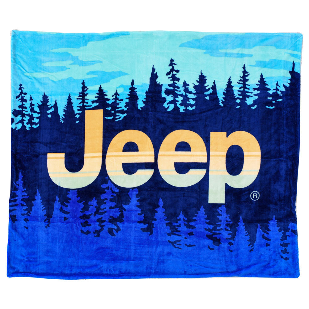 Jeep Woodland Sherpa Throw Blanket JEDCo