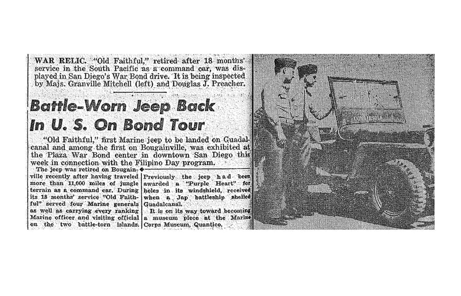 How "Old Faithful" Joined the Ranks of Combat Heroes