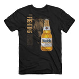 Back of the modelo fighting skull tee