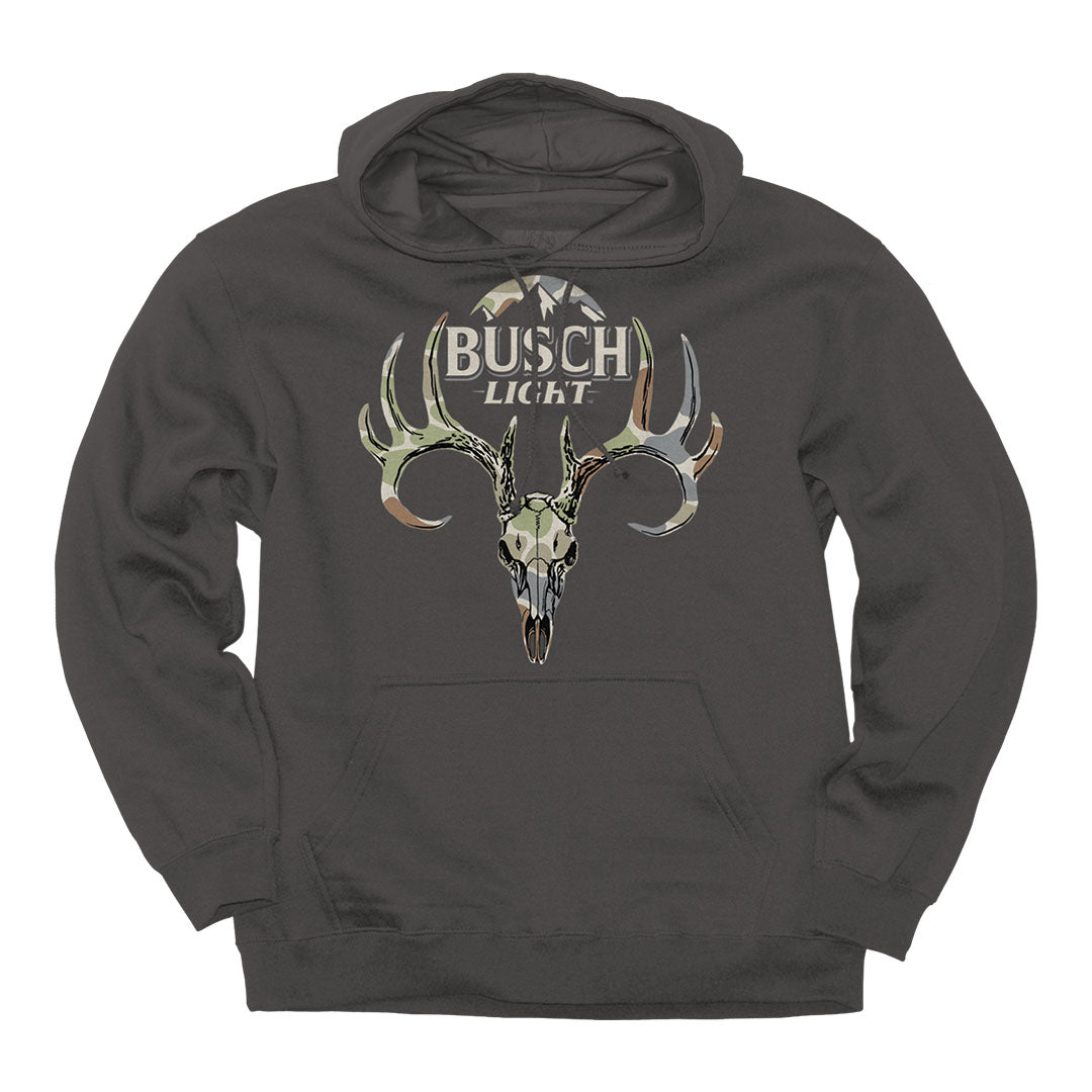 Front of the Busch Light - Camo Deer Skull Hoodie