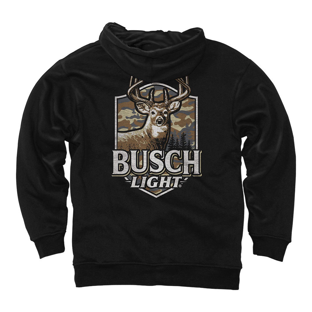 Back of the Busch Light - Buck Shield Hoodie