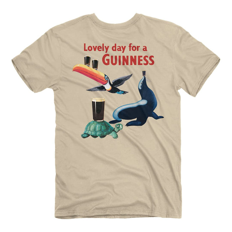 Back of the guinness lovely characters tee