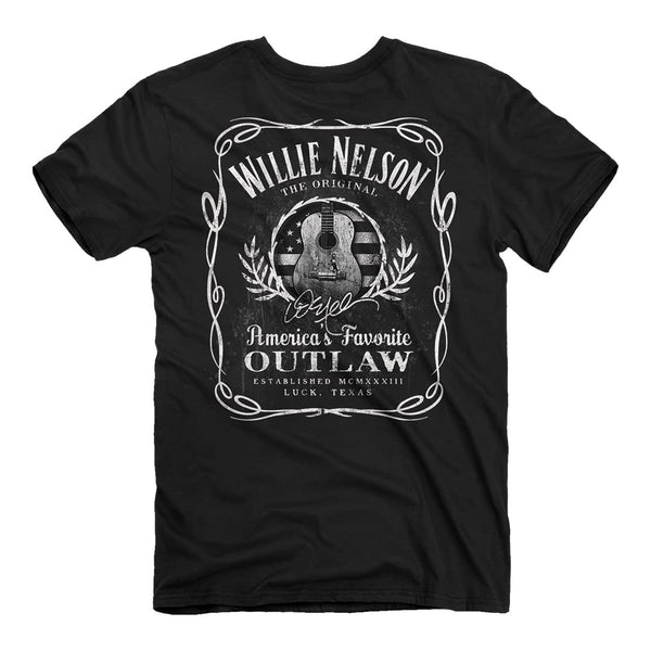 Back of the willie nelson outlaw tee