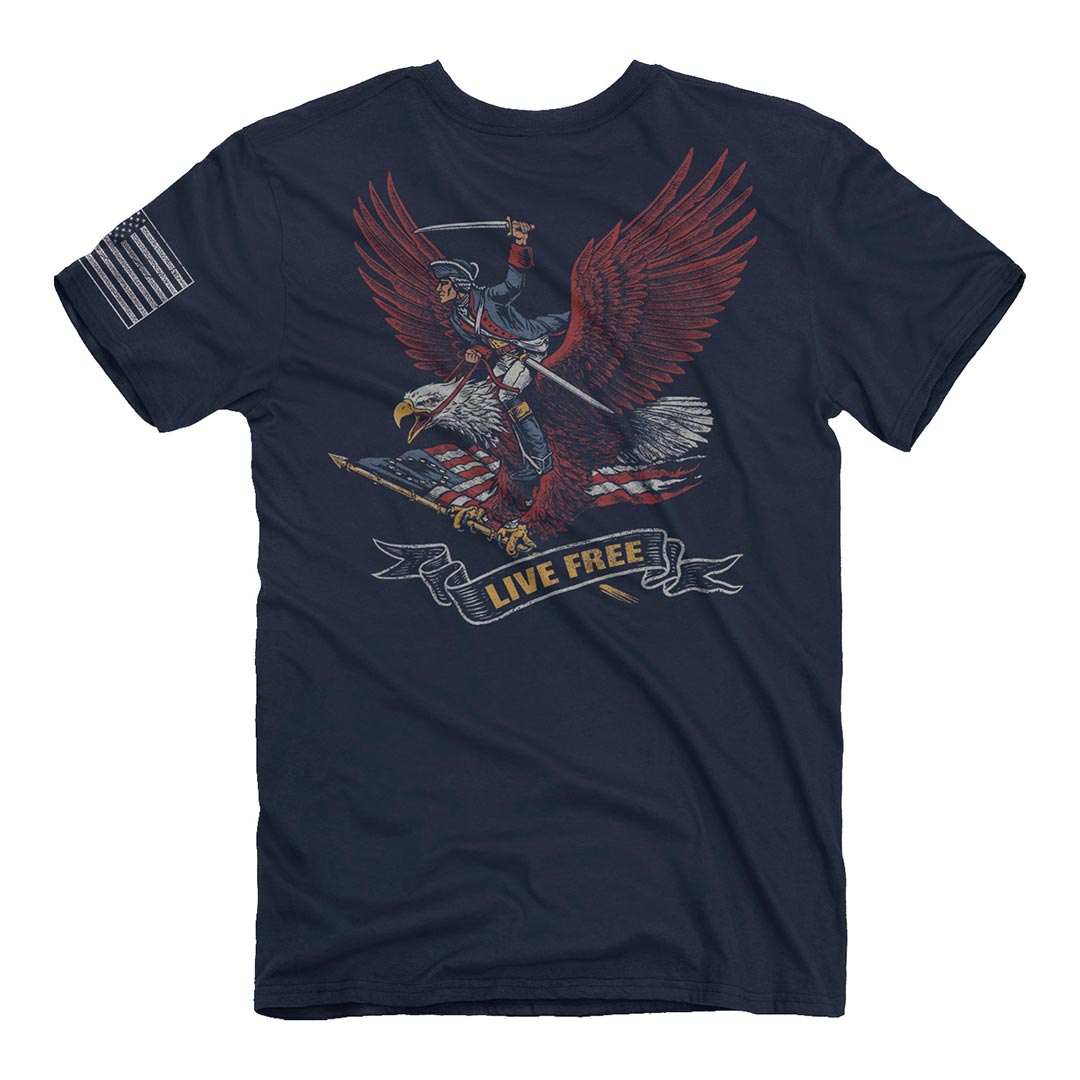 Back of the patriot eagle tee.