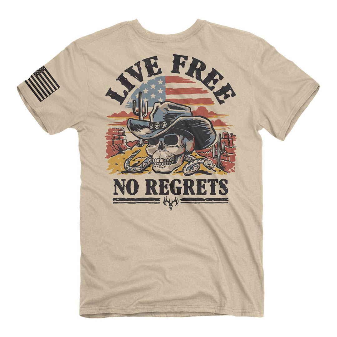 Back of the buck wear no regrets tee.