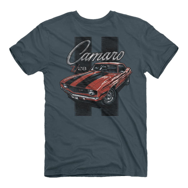 Back of the Chevy camaro z 28 tee