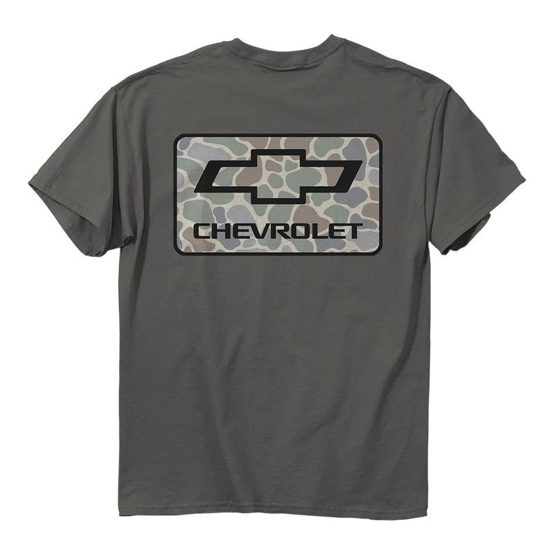 Back of the chevy camo logo tee.