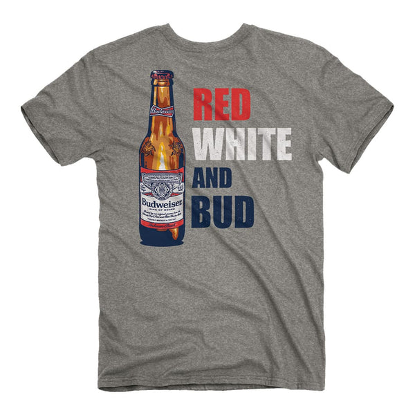 Back for the budweiser red white and bud tee