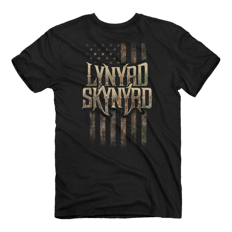 Back of the Lynyrd Skynyrd Camo Flag Tee.