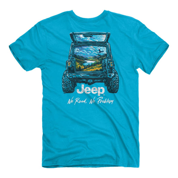 Back of the jeep no road no problem tee