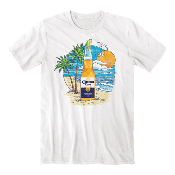 Front of the corona retro beach tee