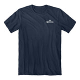 Corona Vintage Palm ree Island navy t-shirt front.