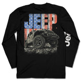 jedco jeep usa rocks black long sleeve shirt