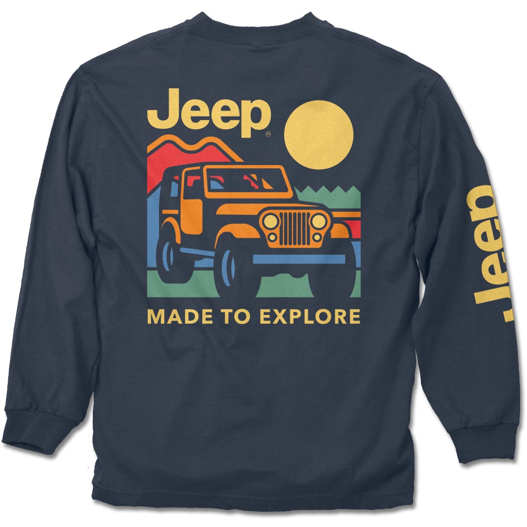 jedco jeep made to explore long sleeve shirt