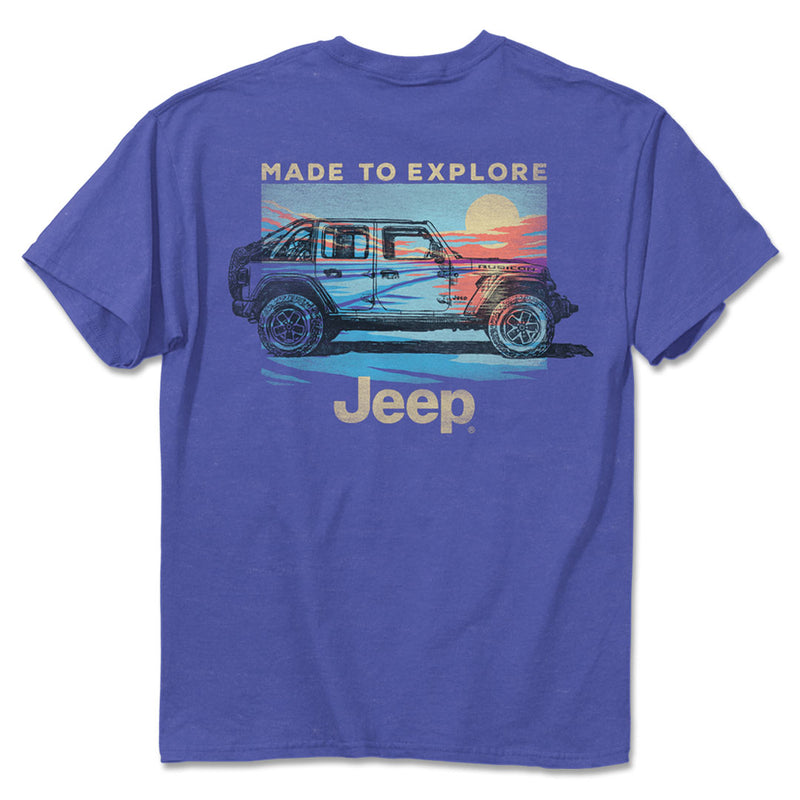 jedco jeep blue rubicon t-shirt