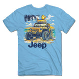 jedco jeep wrangler beach duck and dog t-shirt back