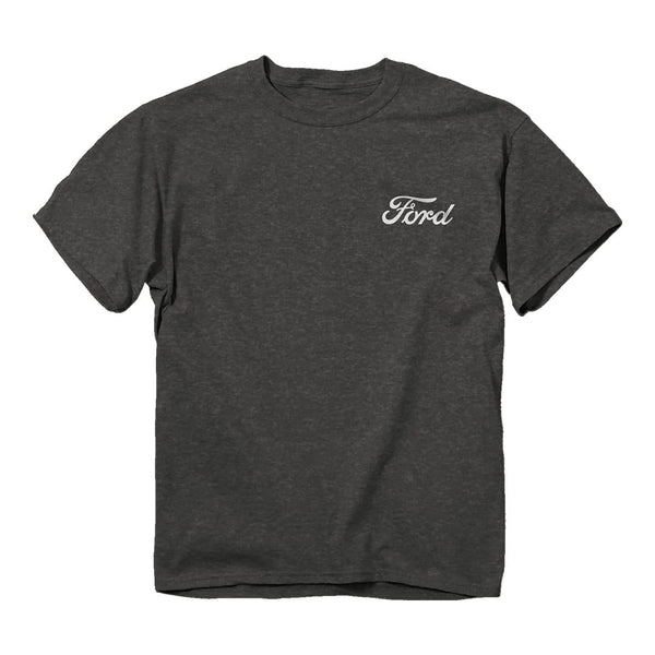 Front of the 65 mustang circle tee