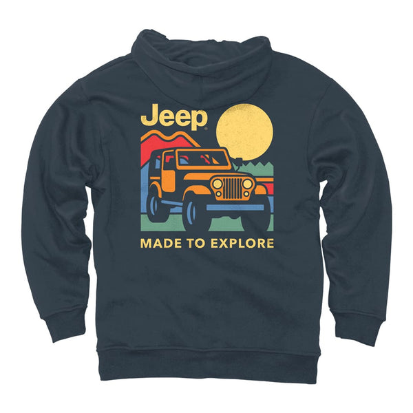 Back of the Jeep Made to Explore Hoodie