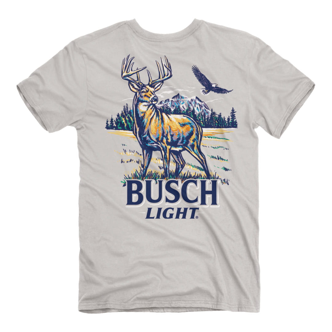 Back of the Busch Light - Mountain Buck T-Shirt