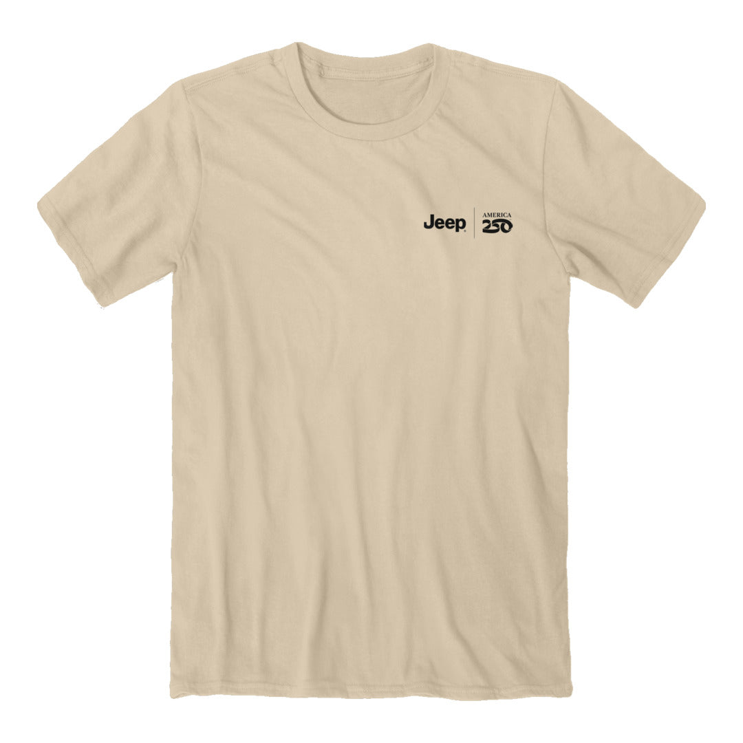 Front of the Jeep x America 250 - Lab Trio T-Shirt