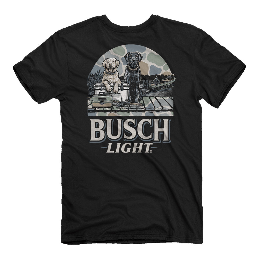 Back of the Busch Light - Fishing Labs Camo T-Shirt