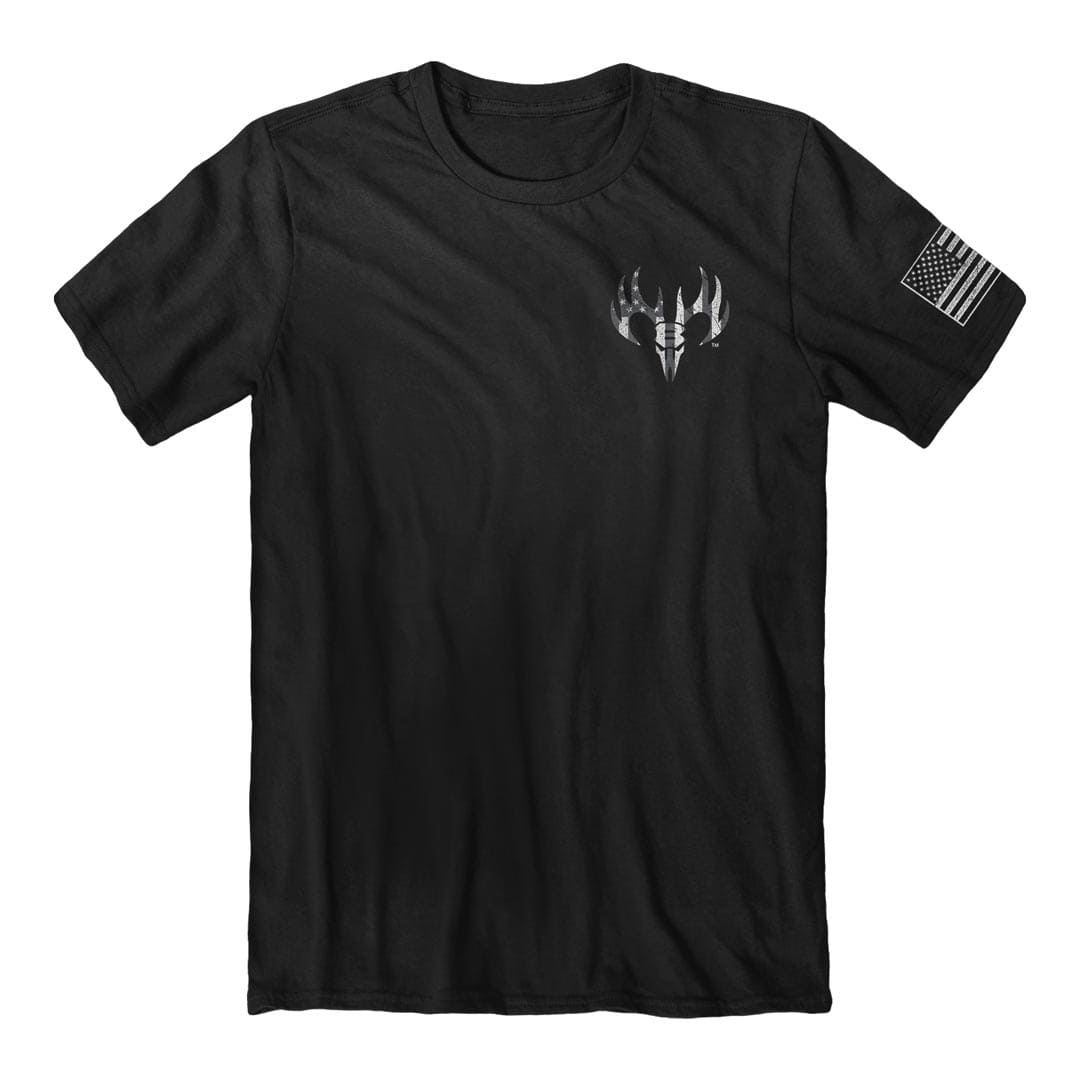 Front of the buck wear camo flag lab tee