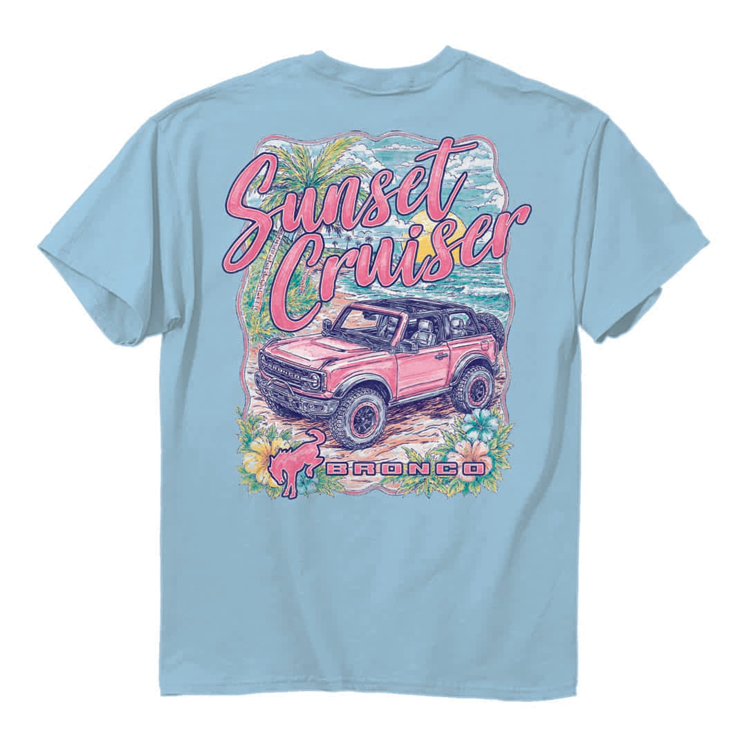 Back of the Ford Bronco - Sunset Cruiser T-Shirt