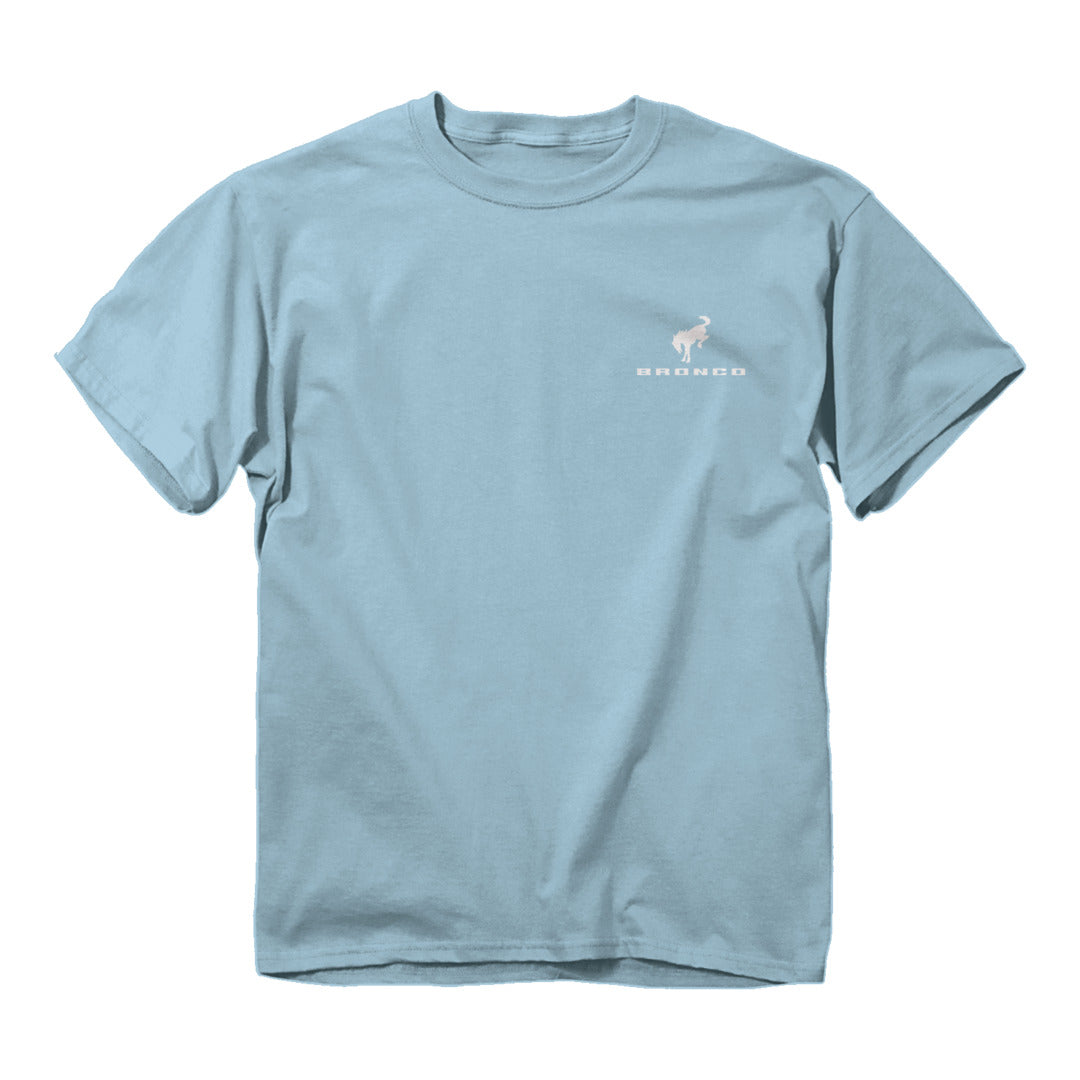 Front of Bronco Sunset Cruiser T-Shirt