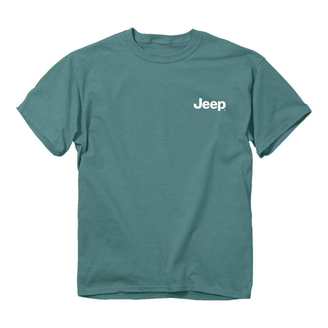 Front of Jeep Ducks and Dogs T-Shirt