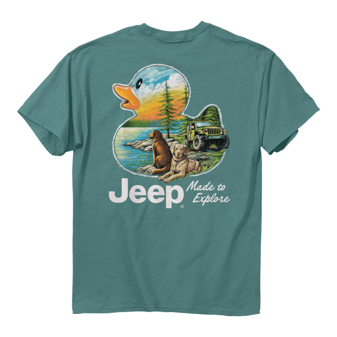 Back of Jeep Ducks and Dogs T-Shirt