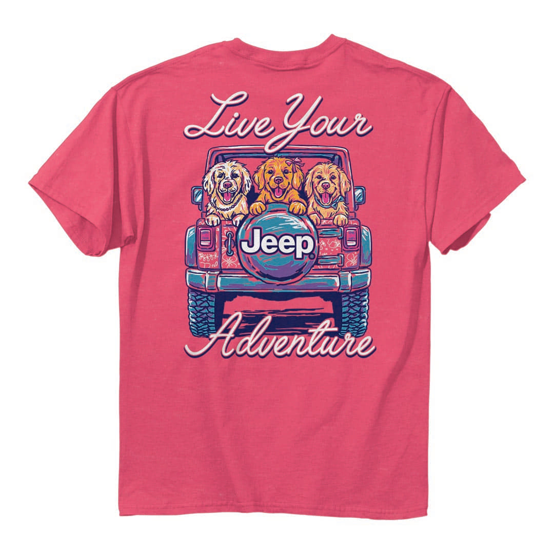 Back of the Jeep - Preppy Pups T-Shirt